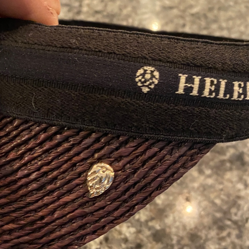 Helen Kaminski Dark Brown Raffia Bianca Visor - Picture 5 of 8